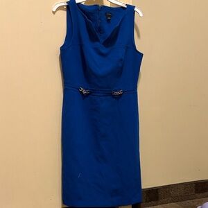 Ann Taylor Cobalt Blue Midi Dress